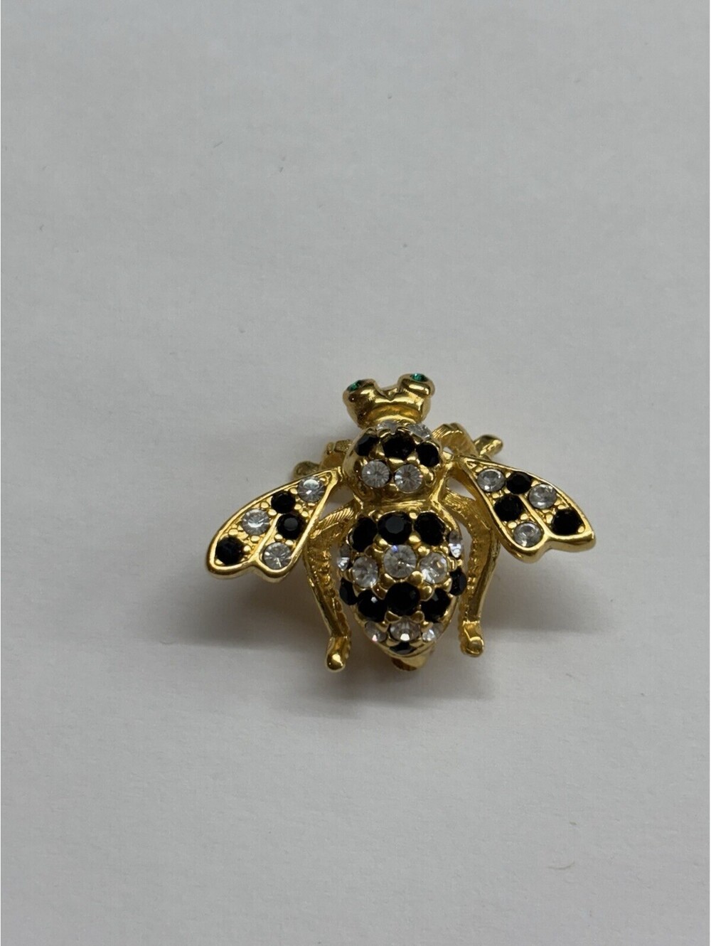 Joan Rivers Gold Tone Bee with Black and White Rhinestones